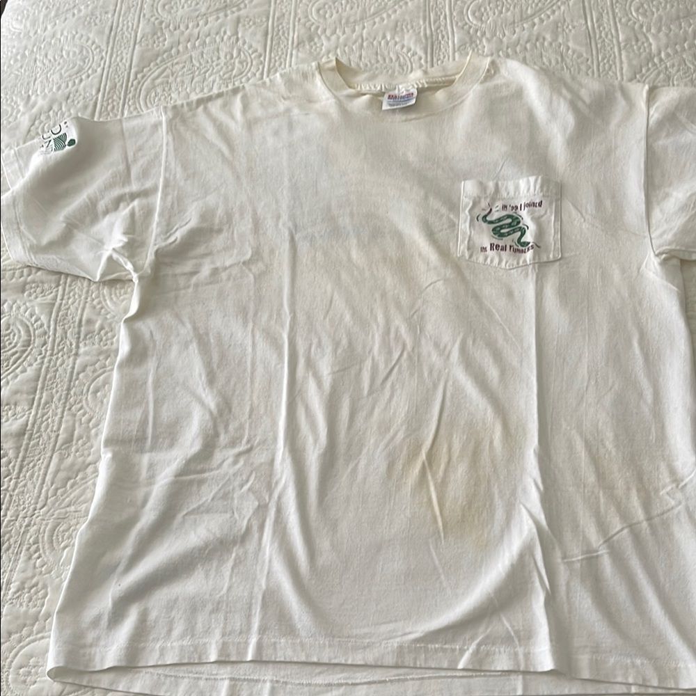 Rattlesnake Run vintage Men's White Graphic T-Shirt XL